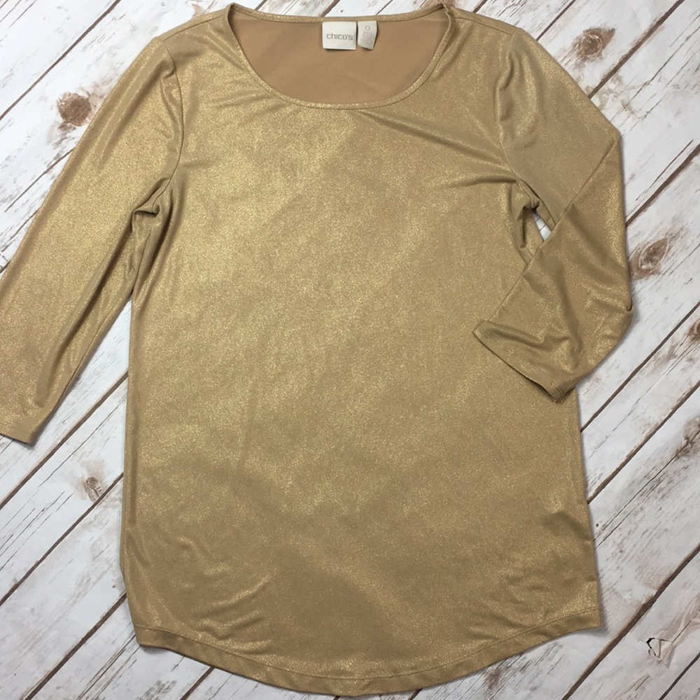 Gold shimmer top